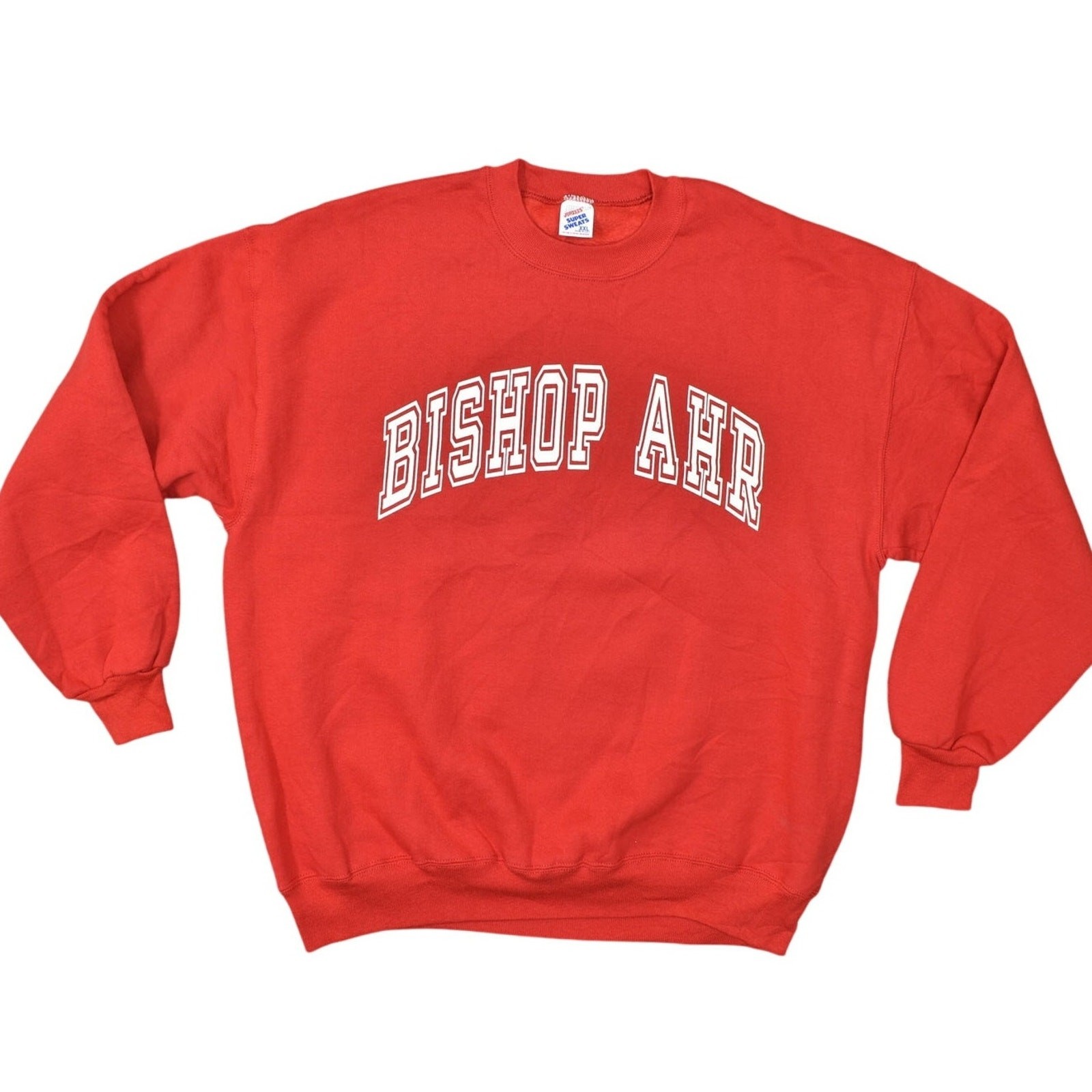 NEW Jerzees VTG Bishop AHR Red Pullover Sweatshirt Men Polyester Big 2X CrewNeck