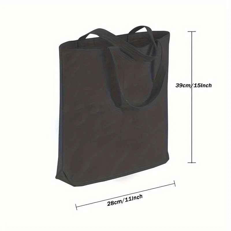 Reusable Cotton Canvas Tote Bag Lightweight Grocery Shopping Cloth Bag