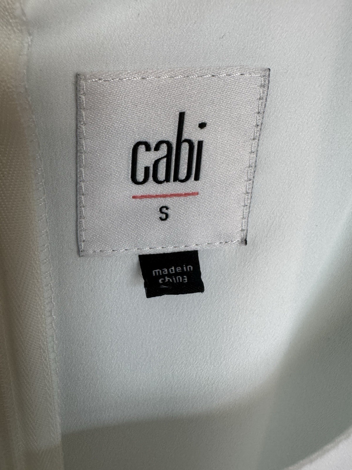 CAbi Woven Layered Zip Stretch Round Neck Sleeveless Blouse White Women’s S