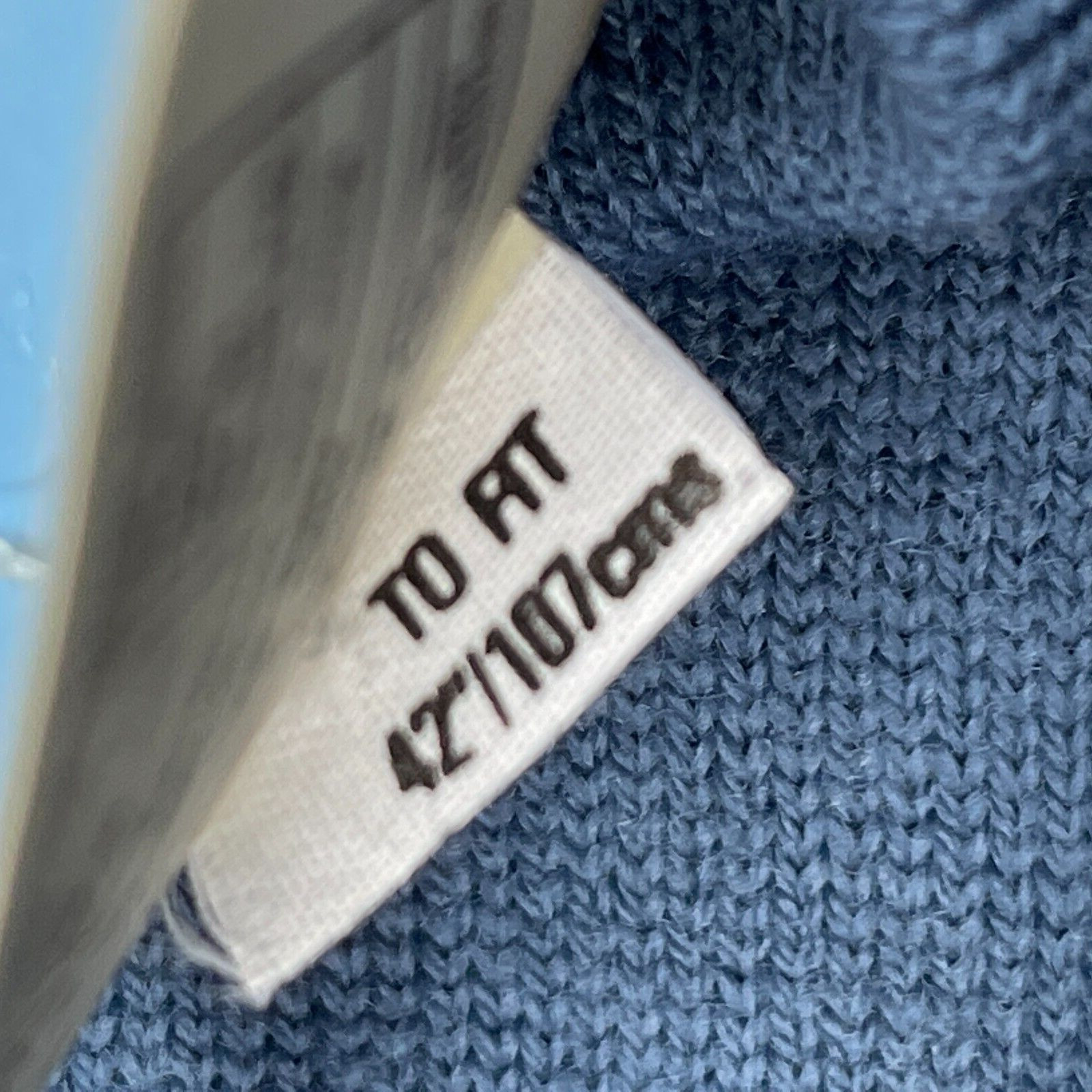 New Woolmark Men’s Size 42″/107cm Blue Mock Neck Pullover Knit Sweater Lambswool