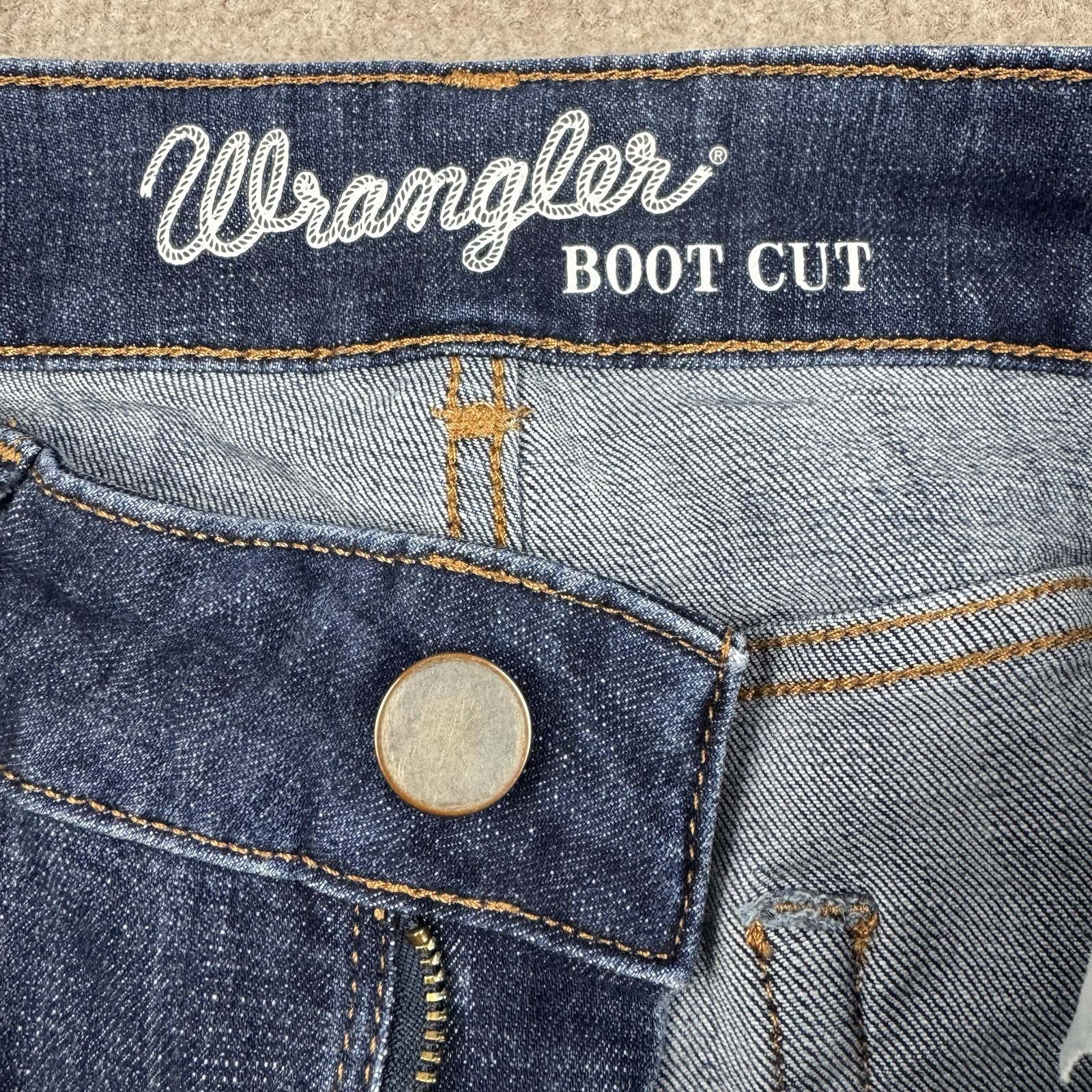 Wrangler Boot Cut Jeans Womens 7×34 Blue Stretch Denim Mid Rise Western 30×34