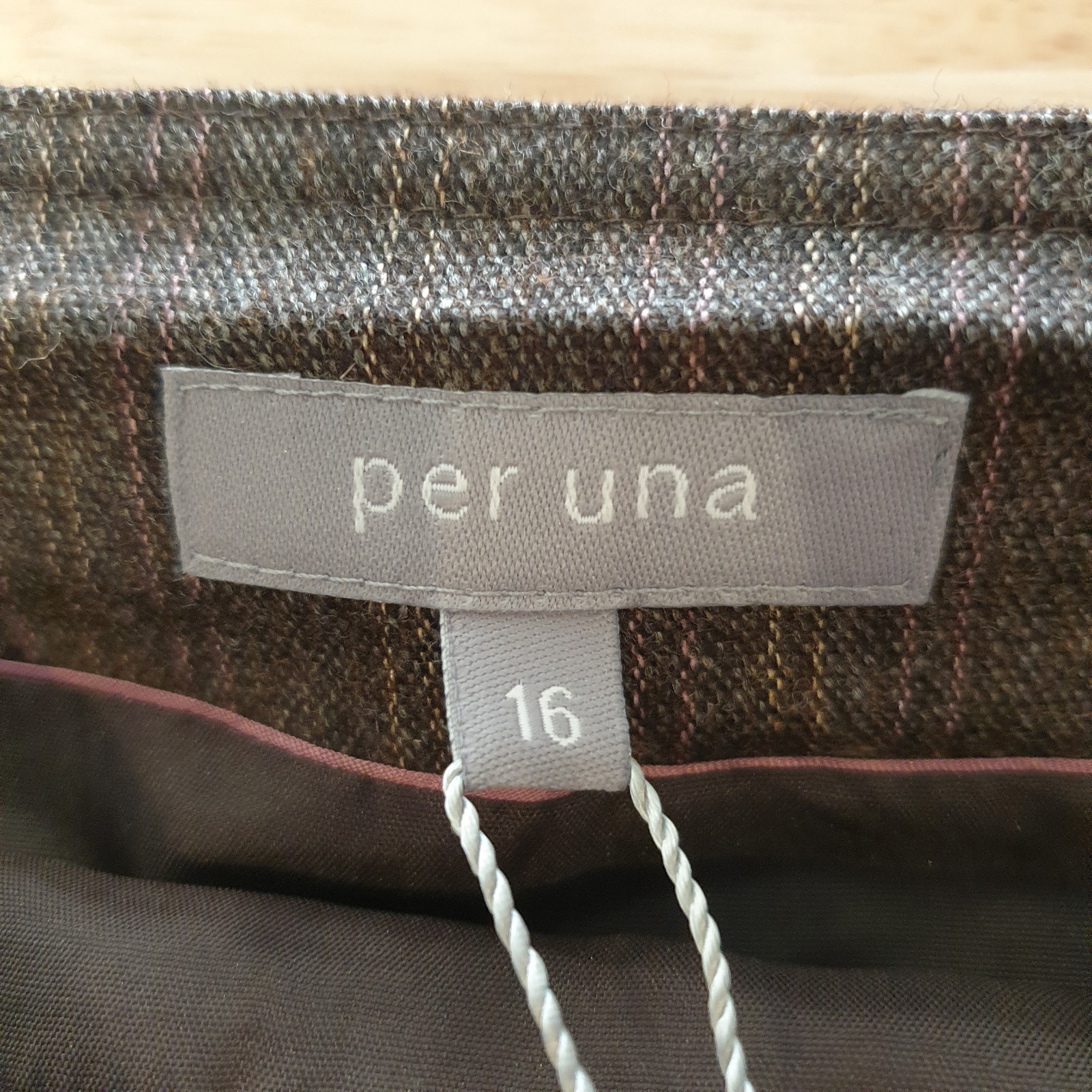 PER UNA Skirt Ladies 16 Wrap Kilt Wool Mini Short Grey Stone Buckle Lined BNWT