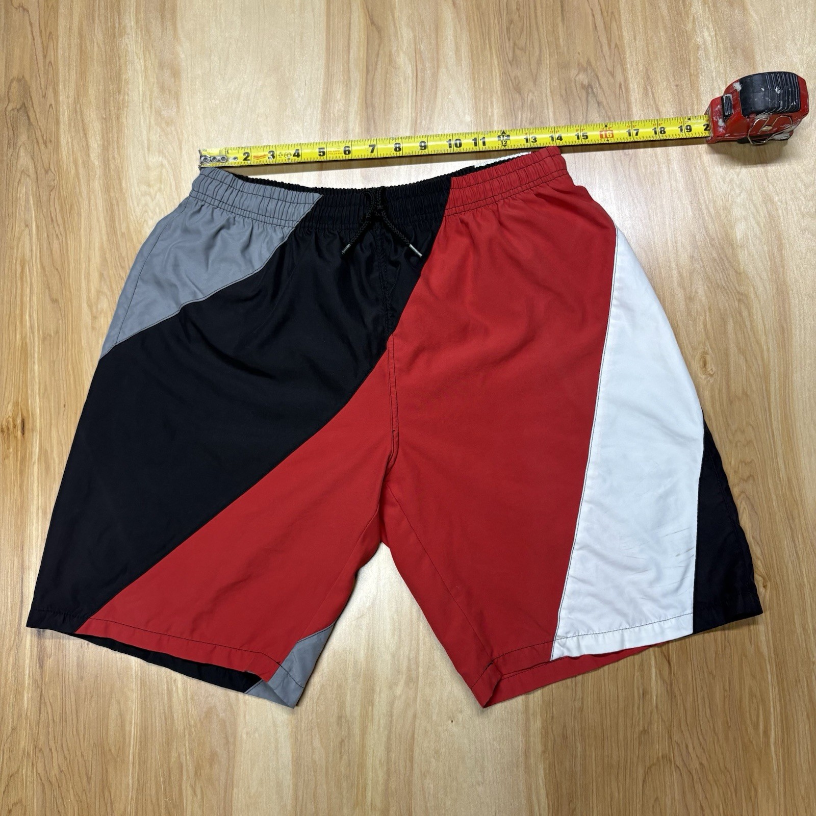 Baywatch Swimming Shorts- Medium- Red,white,Black,and Grey