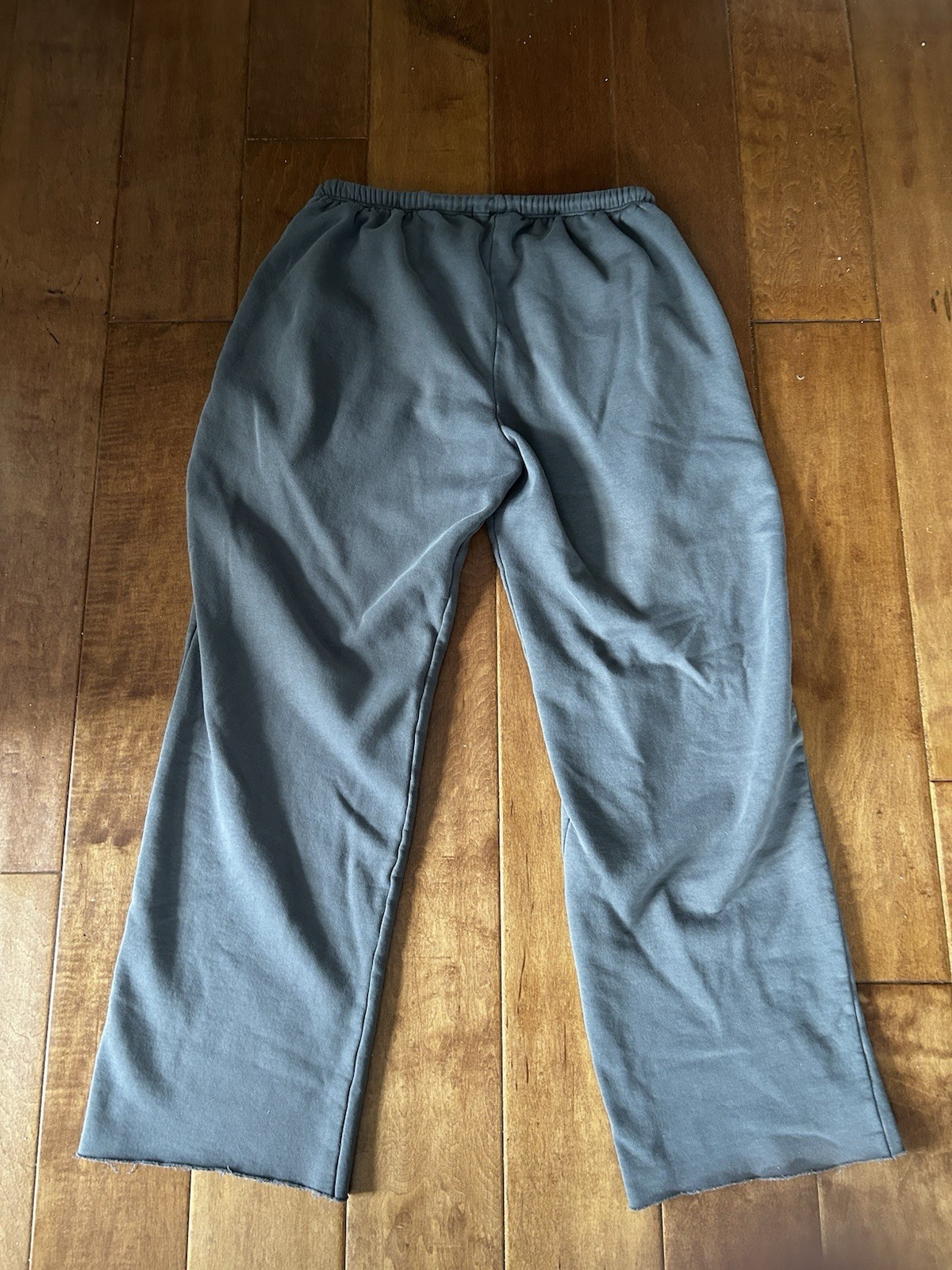 Brandy Melville Gray Wide-Leg Drawstring Sweatpants for Women Elastic Waist