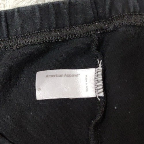 • American Apparel Women’s Pull On Black Skinny Pants Size Small Elastic Waist