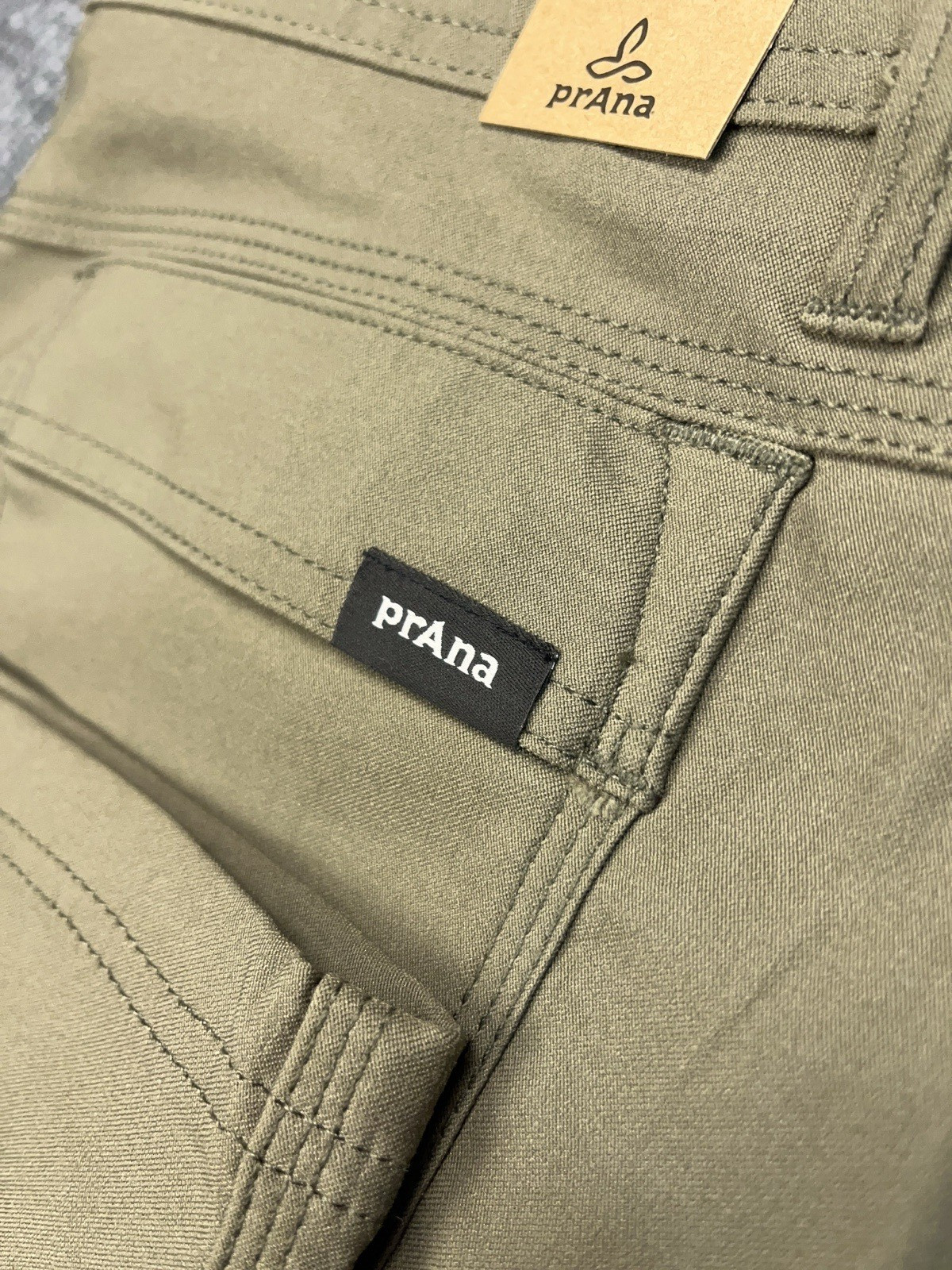 PrAna Stretch Zion Pant Green Men’s 35×32 Straight Fit Cargo Roll UP Olive NWT