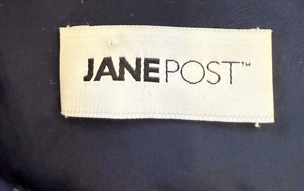 NWT JANE POST BLUE QUILTED FLORAL LINING JACKET $340 PLUS SIZE 1X