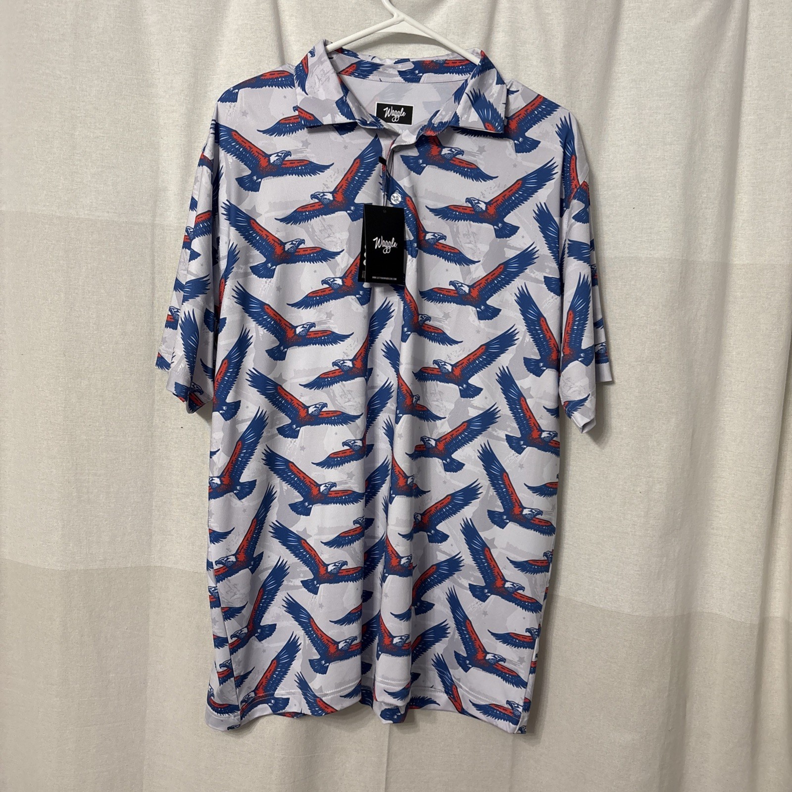 Liberty Waggle Performance Golf Polo Men’s XL Athletic Fit NEW NWT Eagle Print