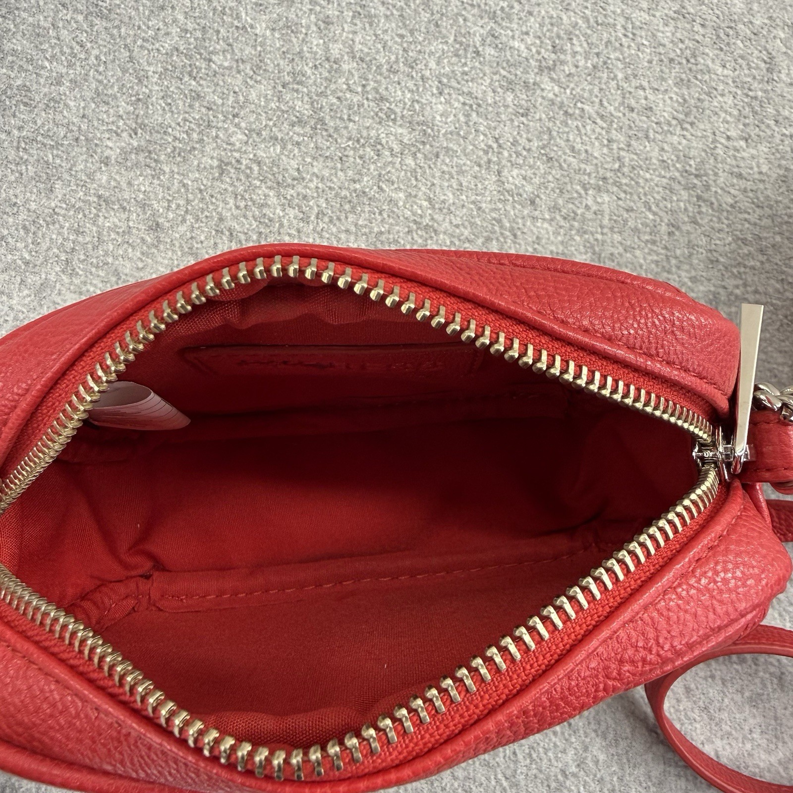 Express Mini Red Faux Leather Crossbody Bag Chain Strap Shoulder Purse