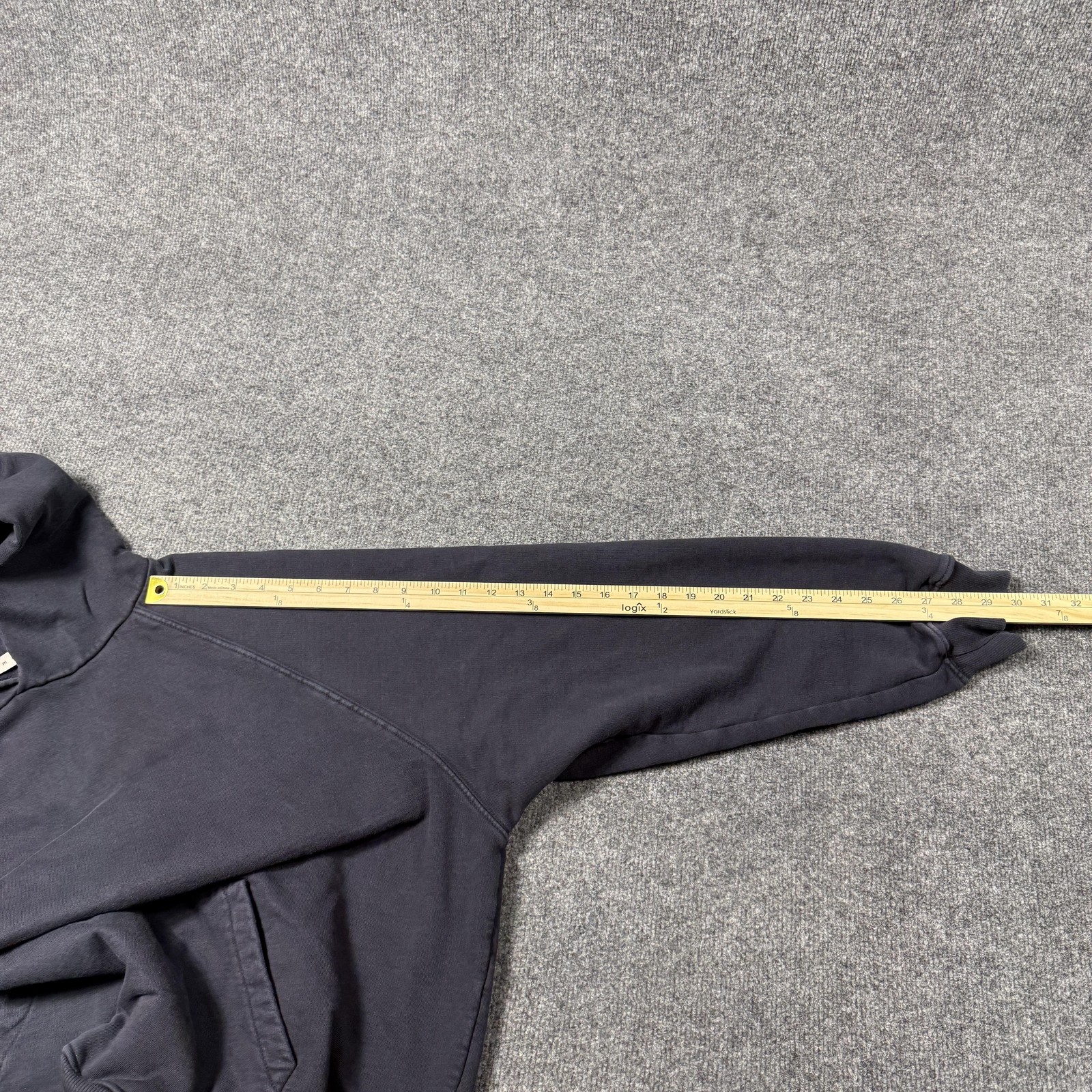 Mnml Hoodie Mens XL Gray Pullover Fleece Sweatshirt Kangaroo Pocket Relaxed Fit
