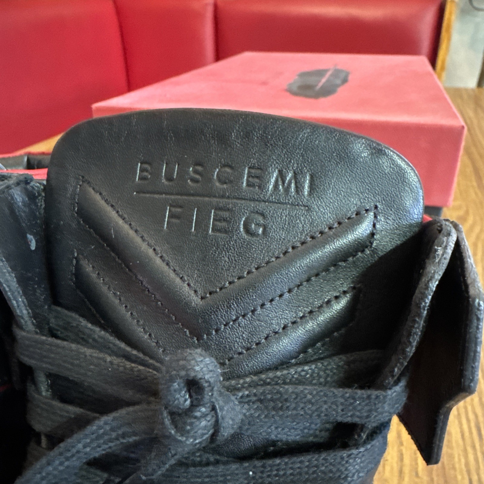 RARE Ronnie Fieg x Buscemi 110MM ‘Bred’ – Size EU 43 US 10 Red/Black Kith Collab