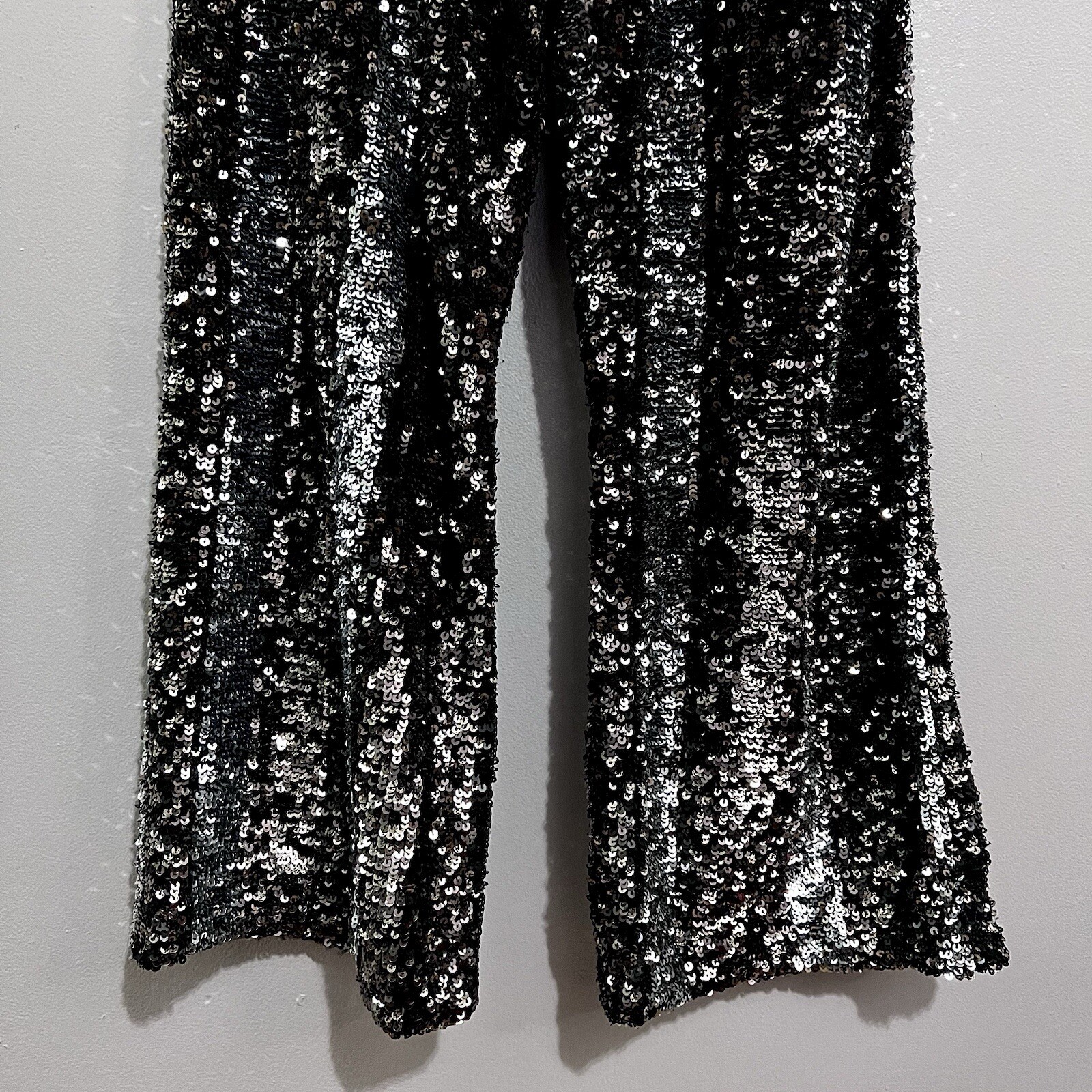 NWT Bardot Disco Barbie Silver, Champagne Gold, & Midnight Black Sequin Jumpsuit