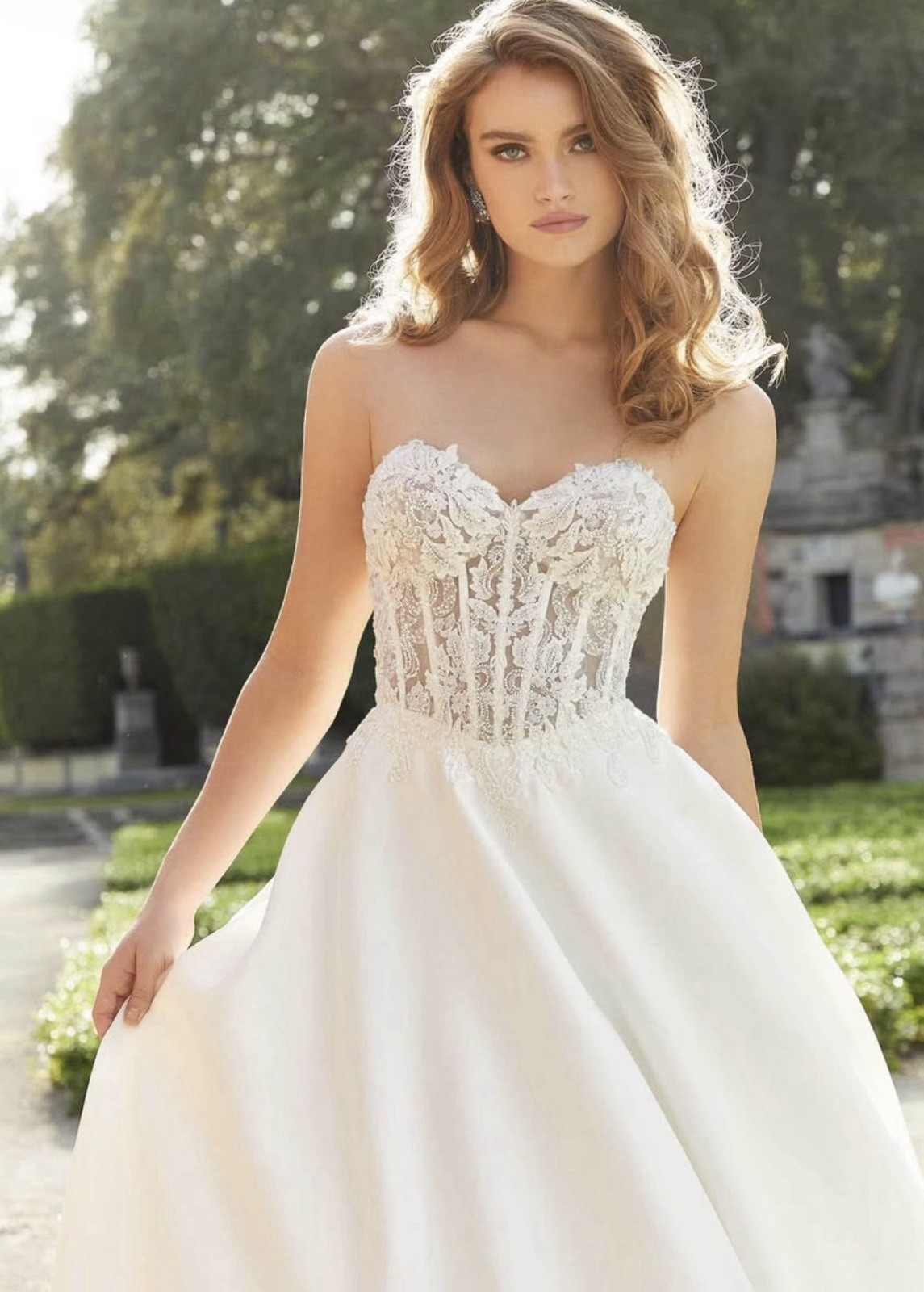 Morilee by Madeline Gardner Ivory Lace Beaded Sweetheart Ball Gown, US 2 NWT