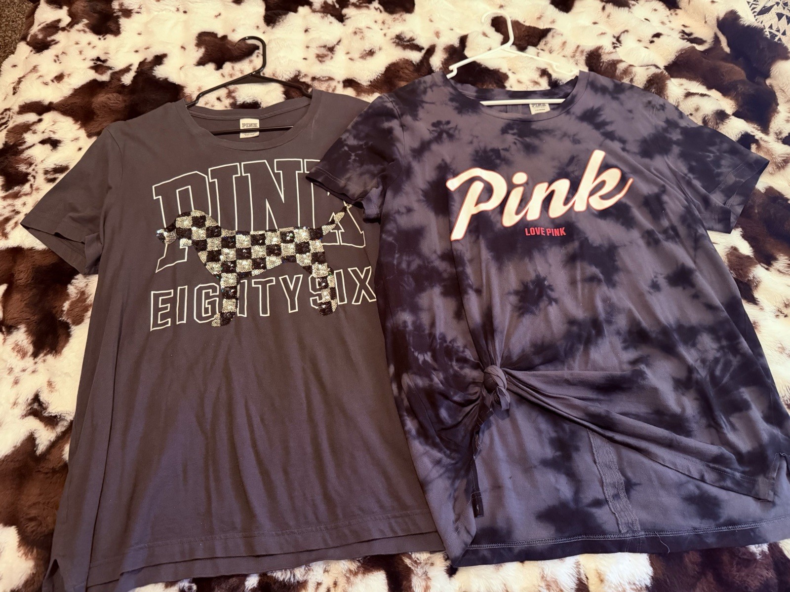 Victoria’s Secret Pink Campus Tees Bundle Both Size large