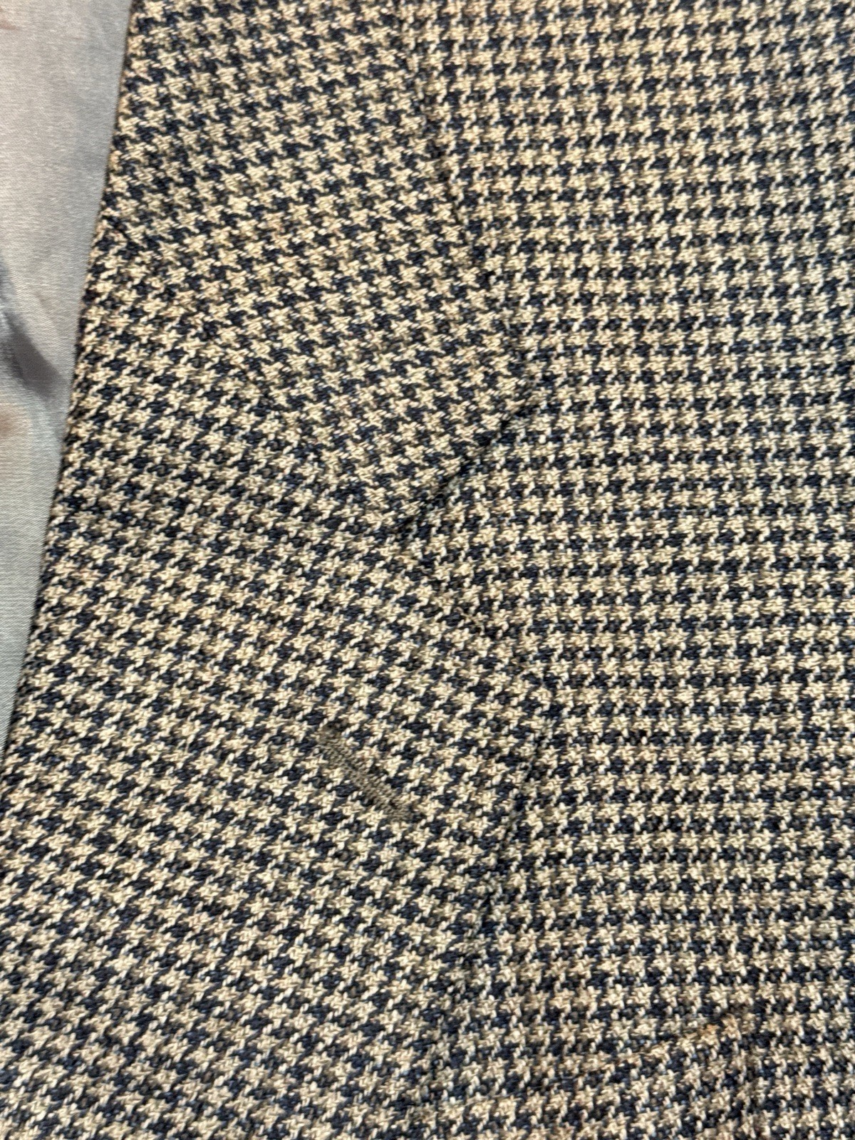 Deansgate 42R Silk Wool Houndstooth Sport Coat Tailors Row Single Vent