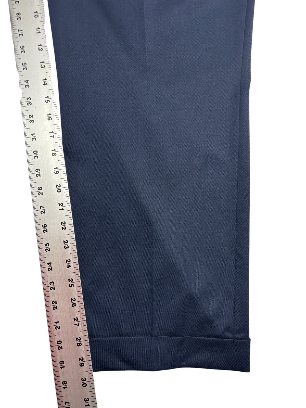 Hart Schaffner Marx 48×30 Navy Blue Dress Suit Pants Trousers Flat Front Wool