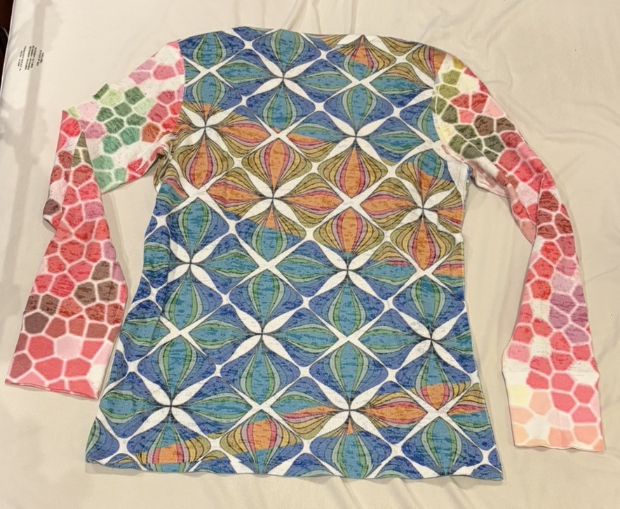 Before and Again Sundance Top Size Large Colorful and Über Soft. EUC