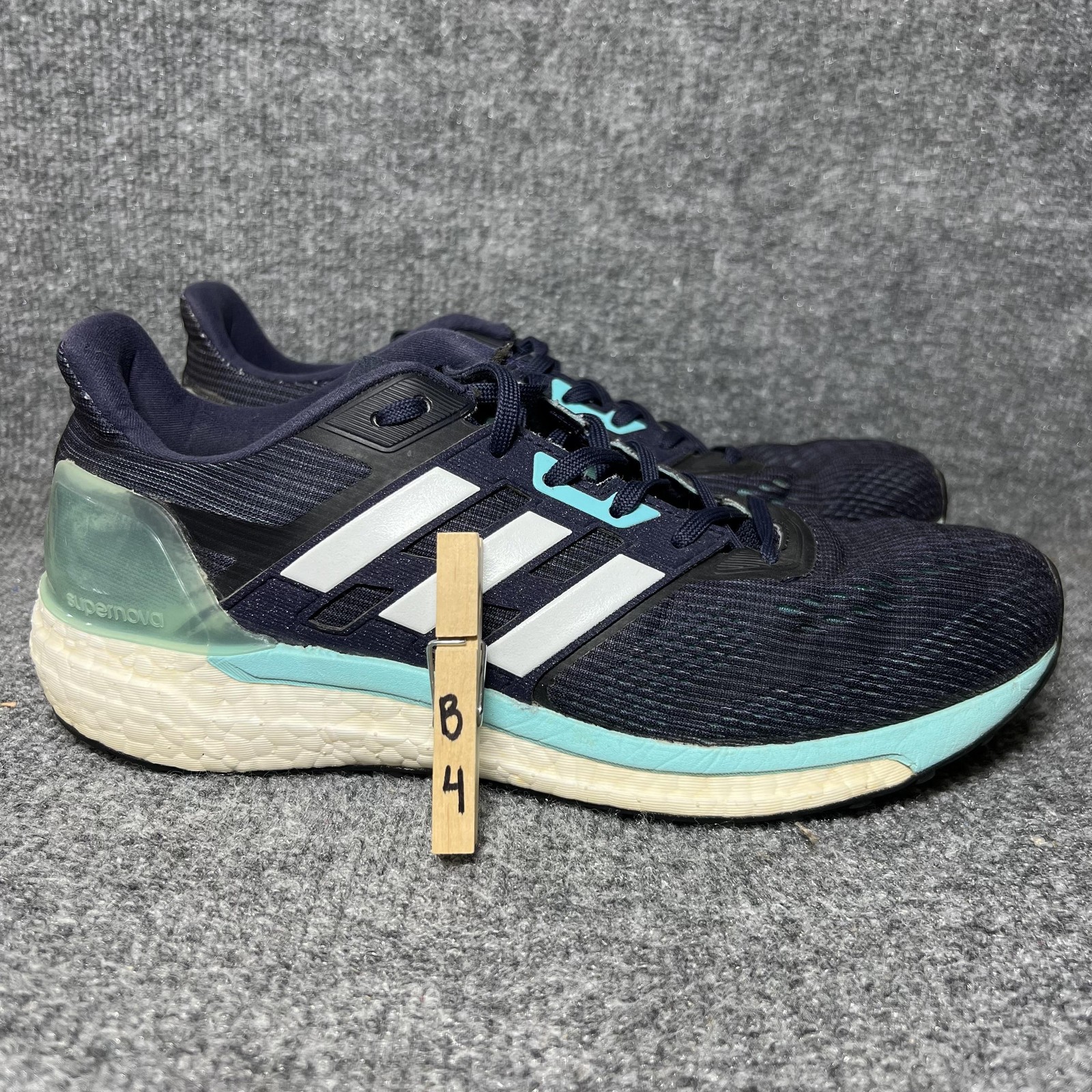 Adidas Supernova Shoes Womens Size 10 Navy Boost Running Continental BB3485