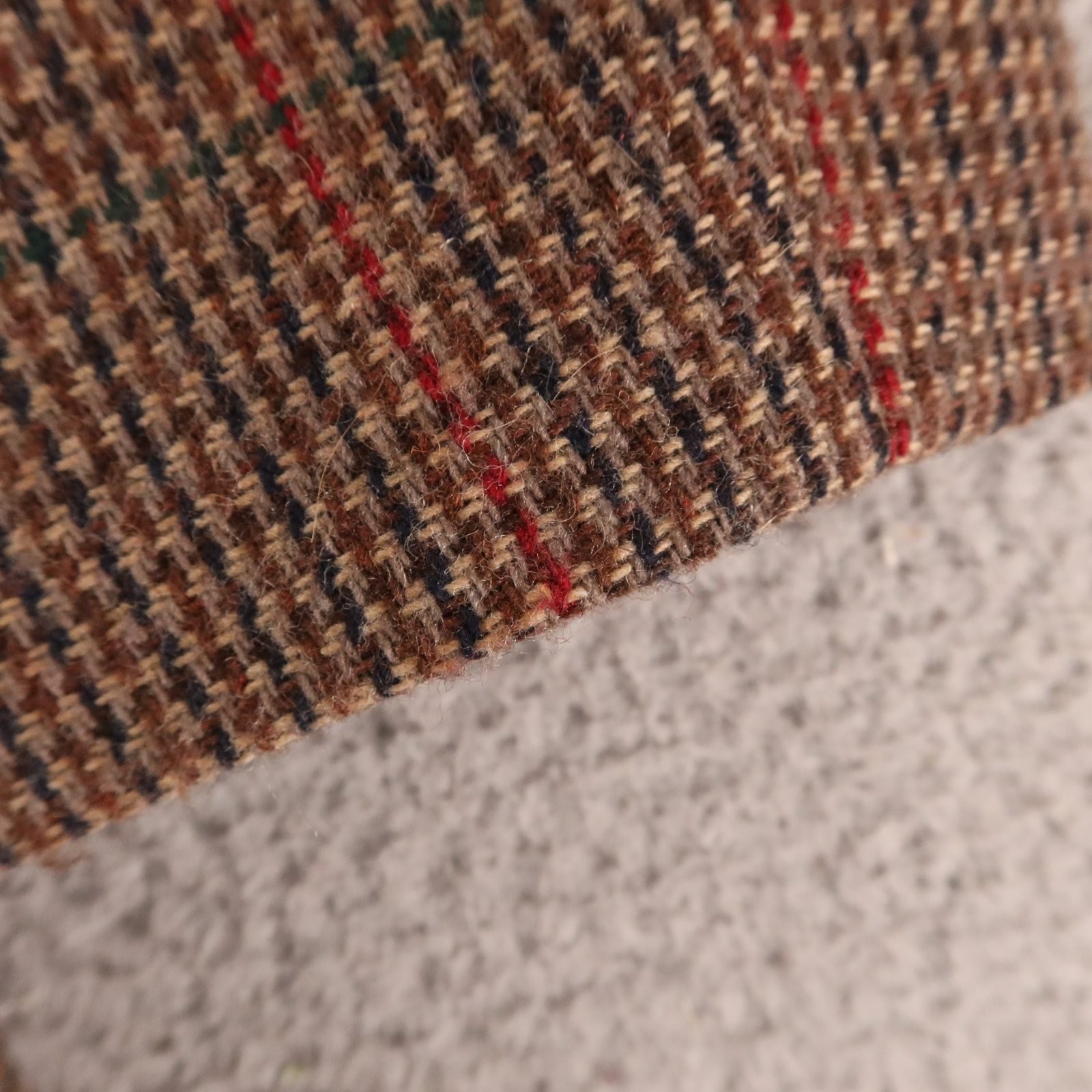 VTG Tweed Suit Womens 12 Brown Houndstooth Check Wool Blend Double Breasted