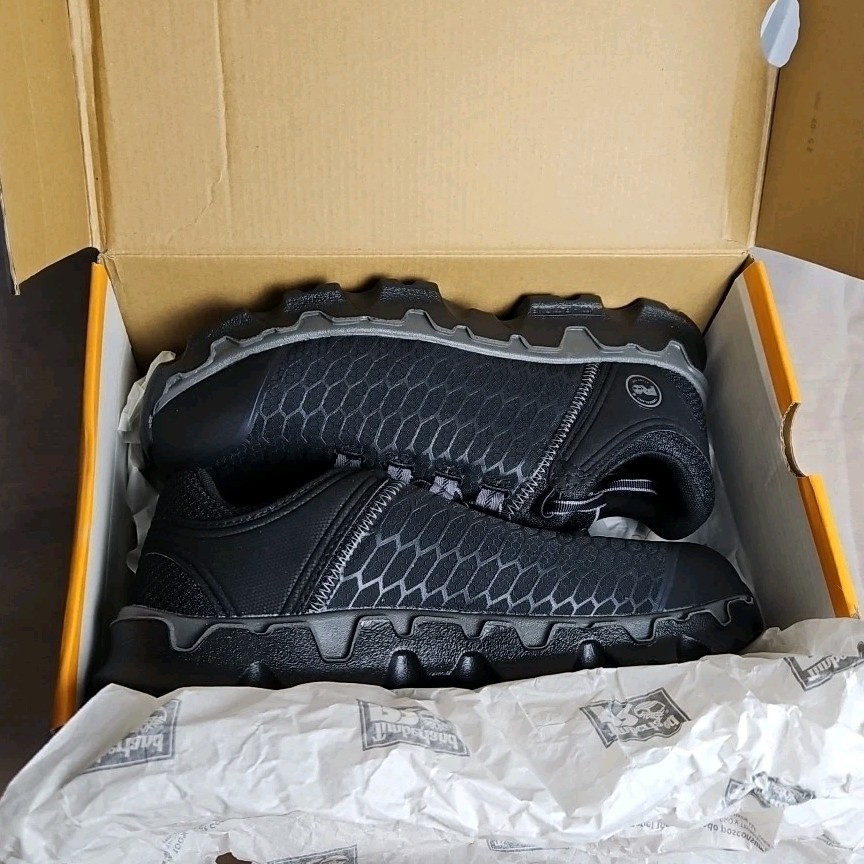Timberland PRO Powertrain Sport Alloy Toe EH Work Shoes Black Slip Resistant