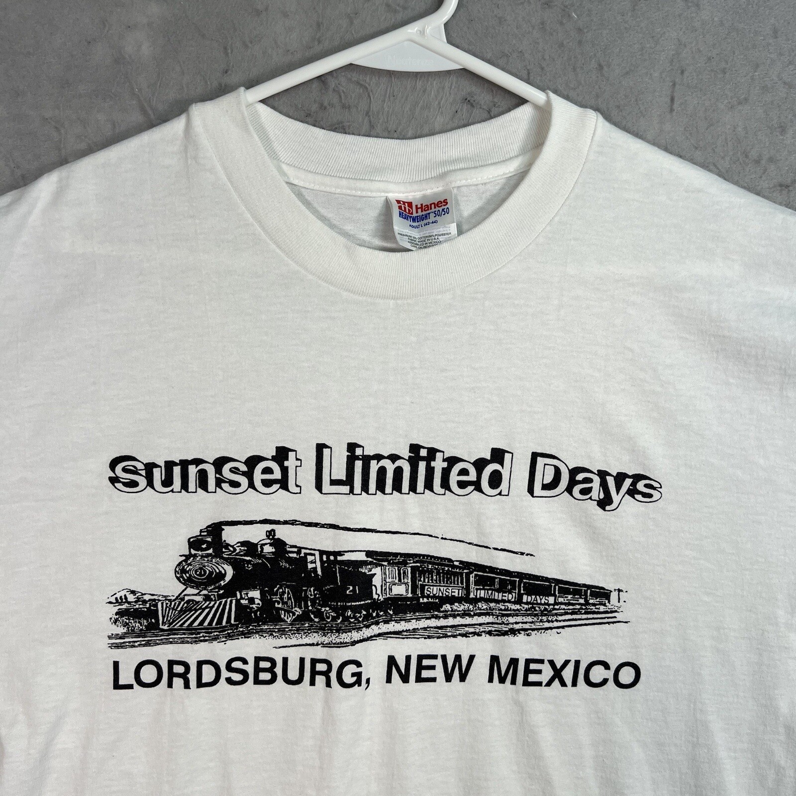 Vintage 90s Southern Pacific Railroad Sunset Limited Days Train T Shirt Adult Lg