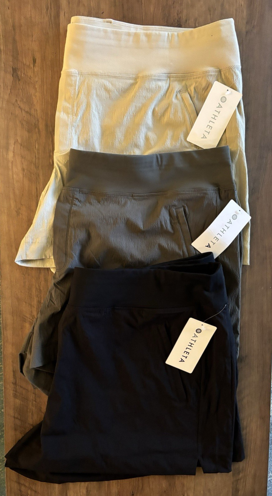 NWT*Lot of 3 Athleta Trekkie North Shorts **Sz 26** Black* Olive*Khaki *$177