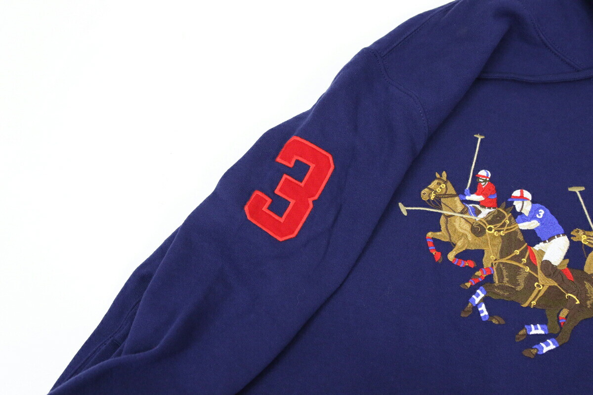 Polo Ralph Lauren Men’s Pullover Match Pony Hoodie Hooded Sweatshirt – Navy