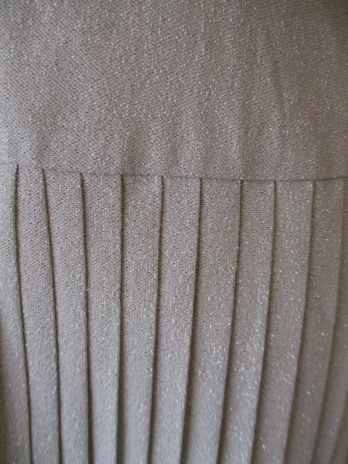 Vintage 50s/60s Joe Forman Silver Lame’ Sleeveless Dress XS/S Women Pleat Skirt