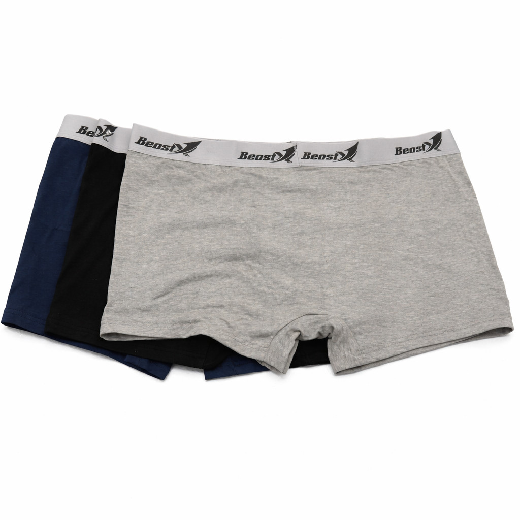 3pcs Men’s Boxer Briefs Cool & Breathable Cotton Moisture-wicking Underwear