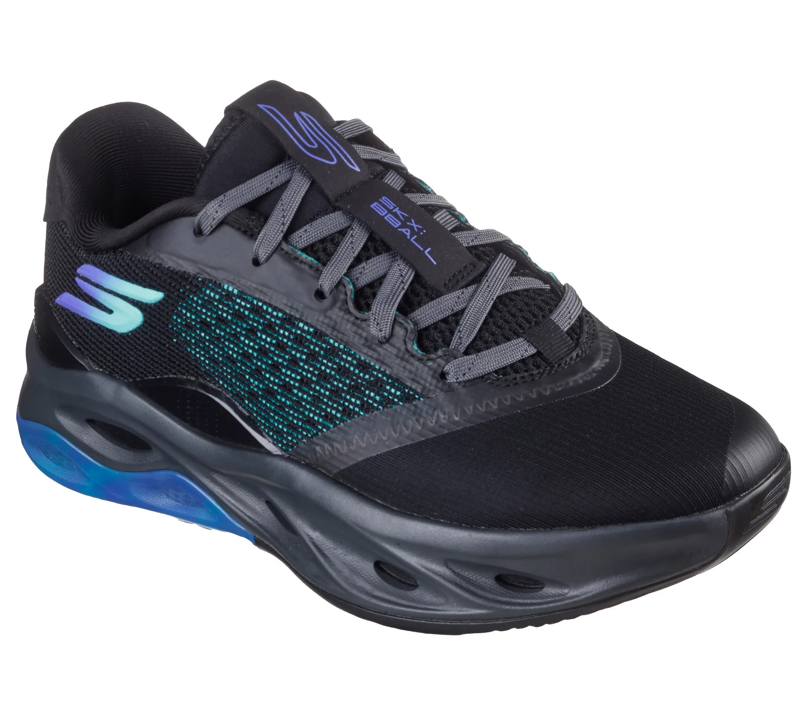 Skechers Shoes Men Black Basketball Sport SKX FLOAT Comfort Casual LaceUp 253001