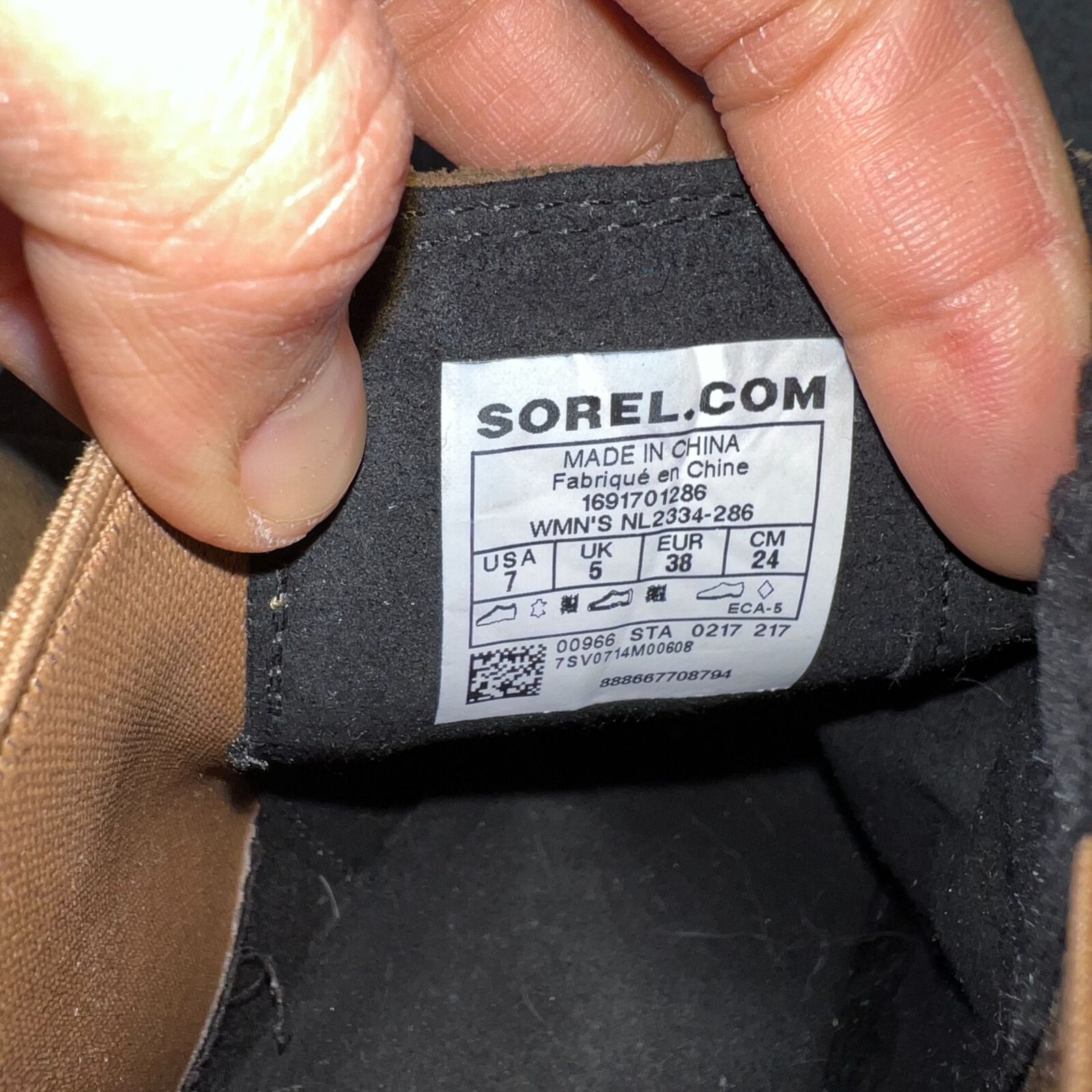Sorel NL2334-286 Wedge II Elk Brown Leather Bootie Ankle Women’s US 7 Ladies