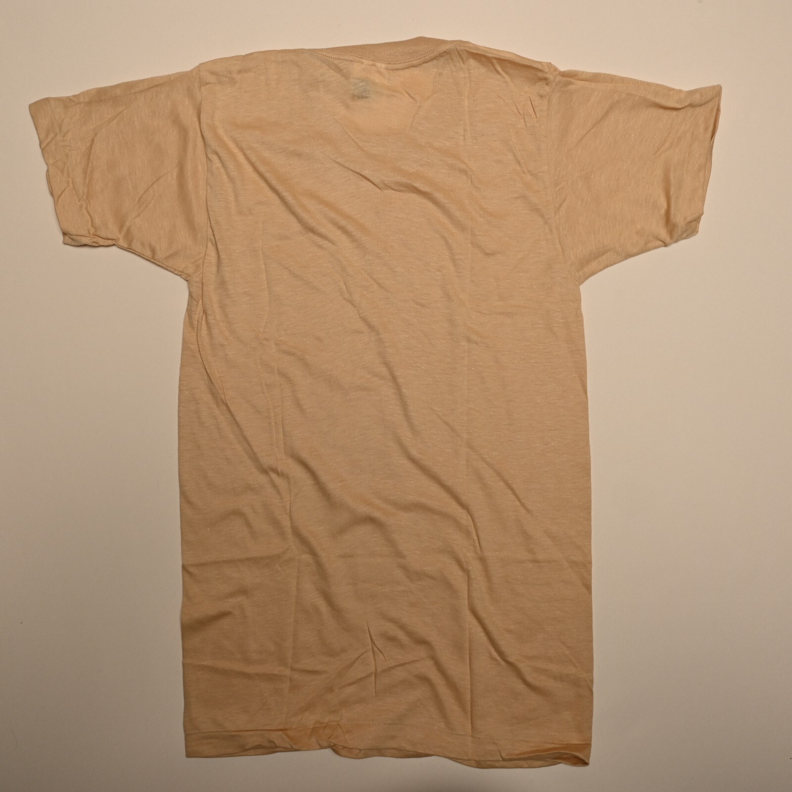 AUTHENTIC VINTAGE 80s Cal Cru Tan Basic Blank Short Sleeve T-Shirt S – 4835