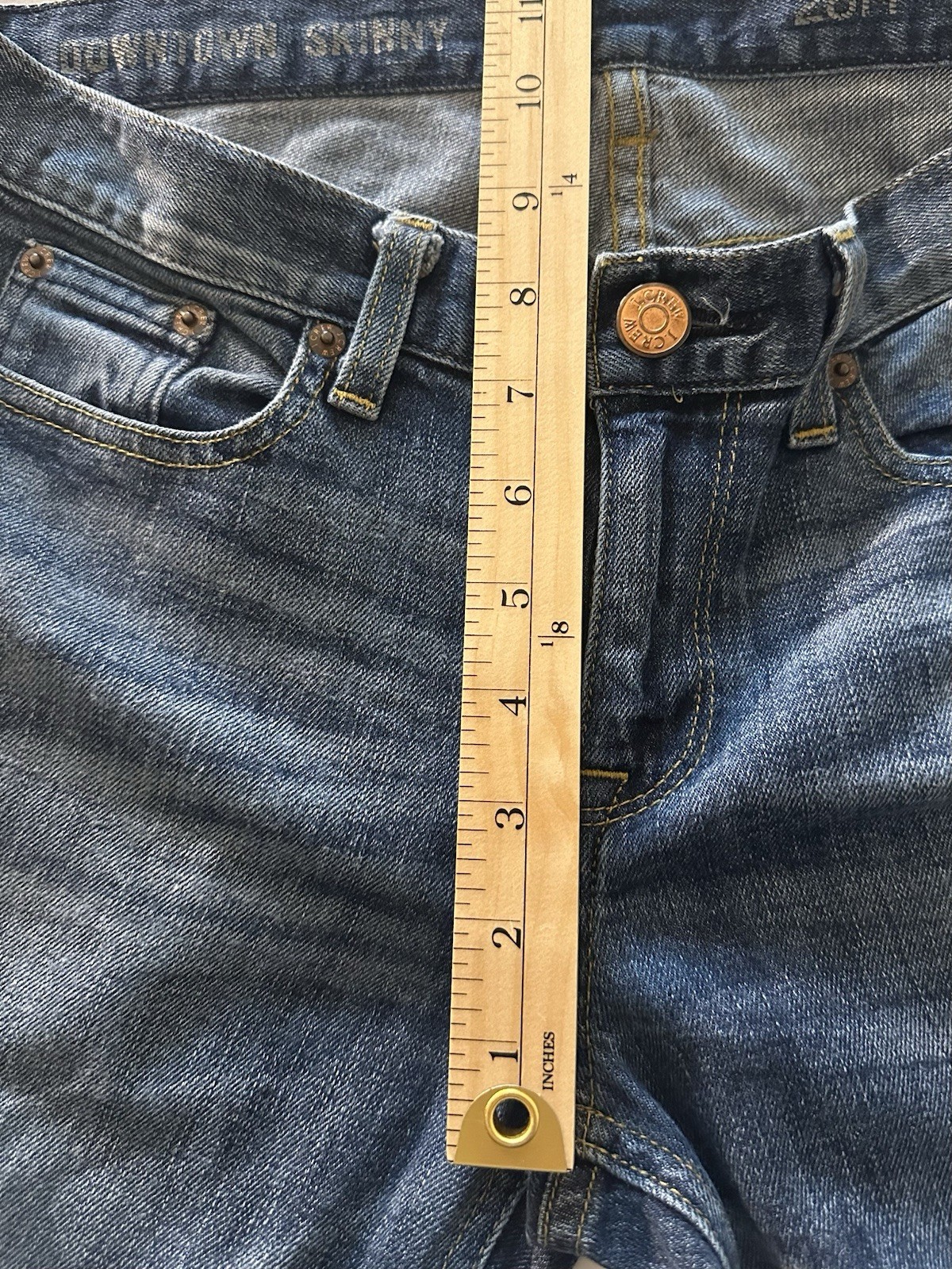J.CREW *Stretch Low/Mid Rise Raw Wash Skinny Leg Denim Jeans Size 28R