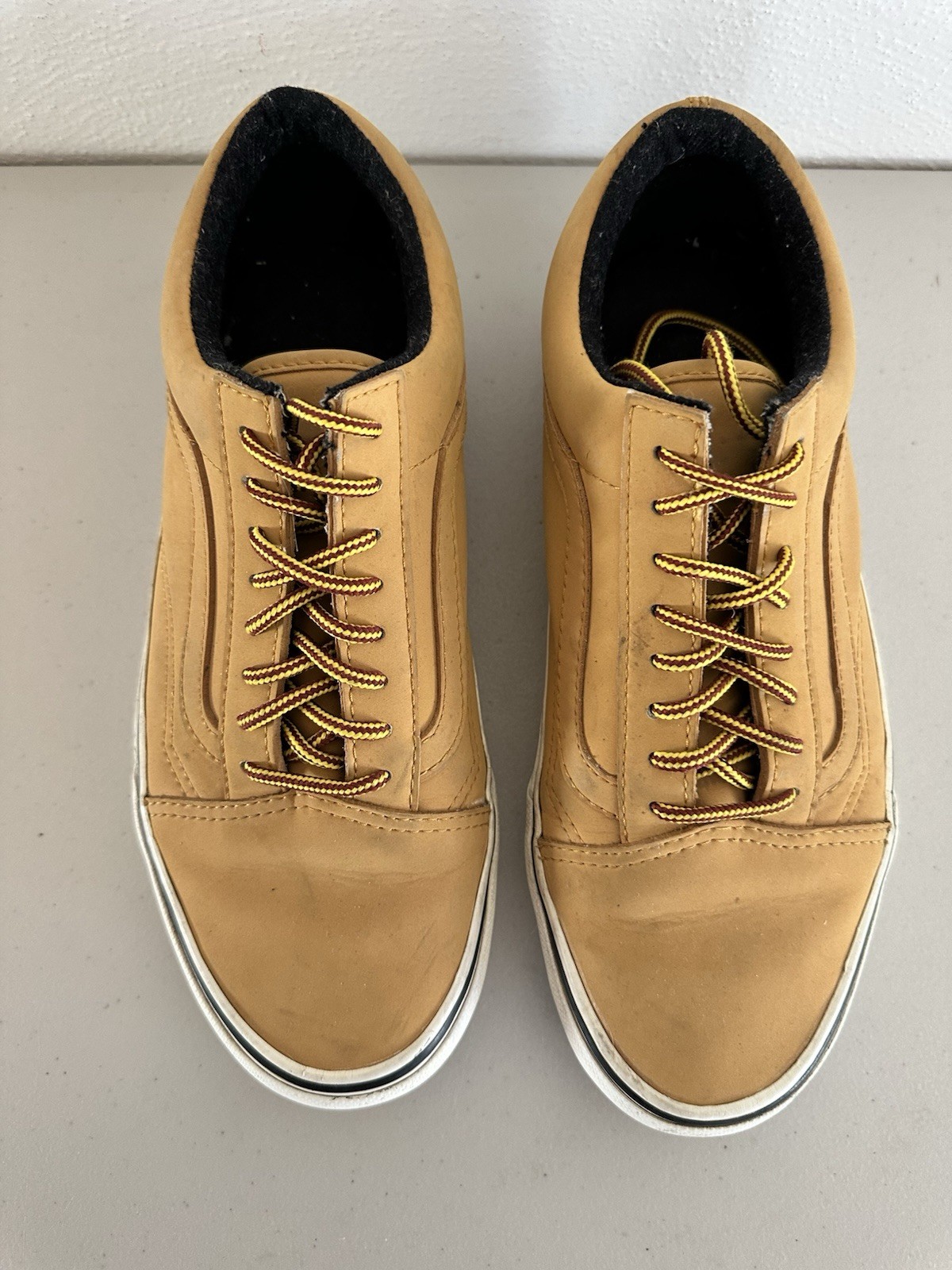 Vans Off the Wall Old Skool Low Top Unisex Size Women 8 Men 6.5 Tan T6CD