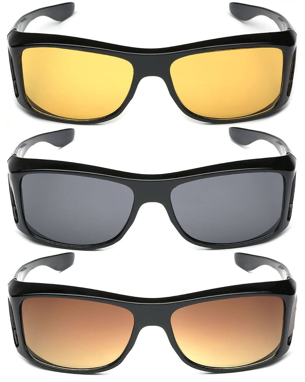 Medium-Large FIT OVER Sunglasses Cover Prescription RX Eye Glasses Men Women