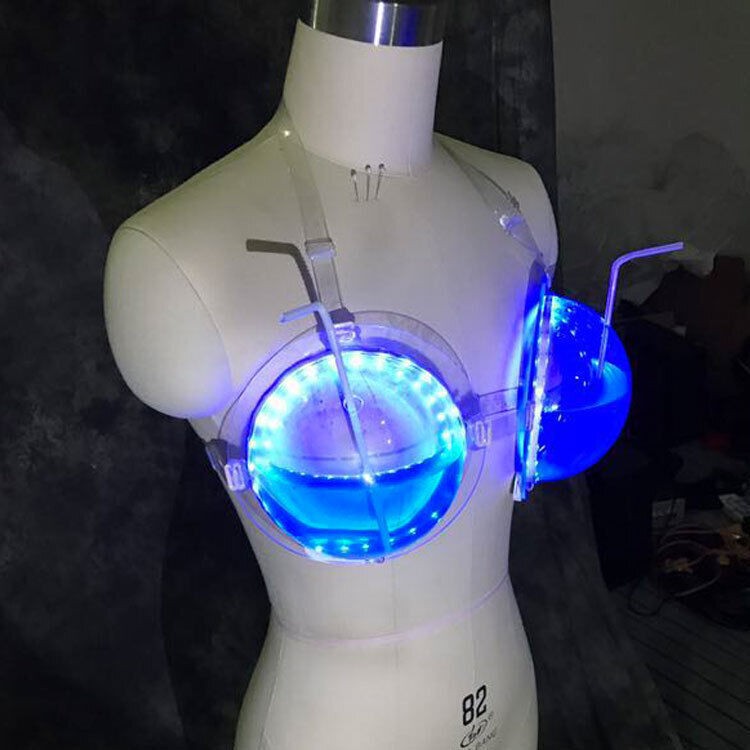2IN1 LED Sexy Bra Light Up Cocktail Wine Bottle Clothing Woman Bar Nightclub