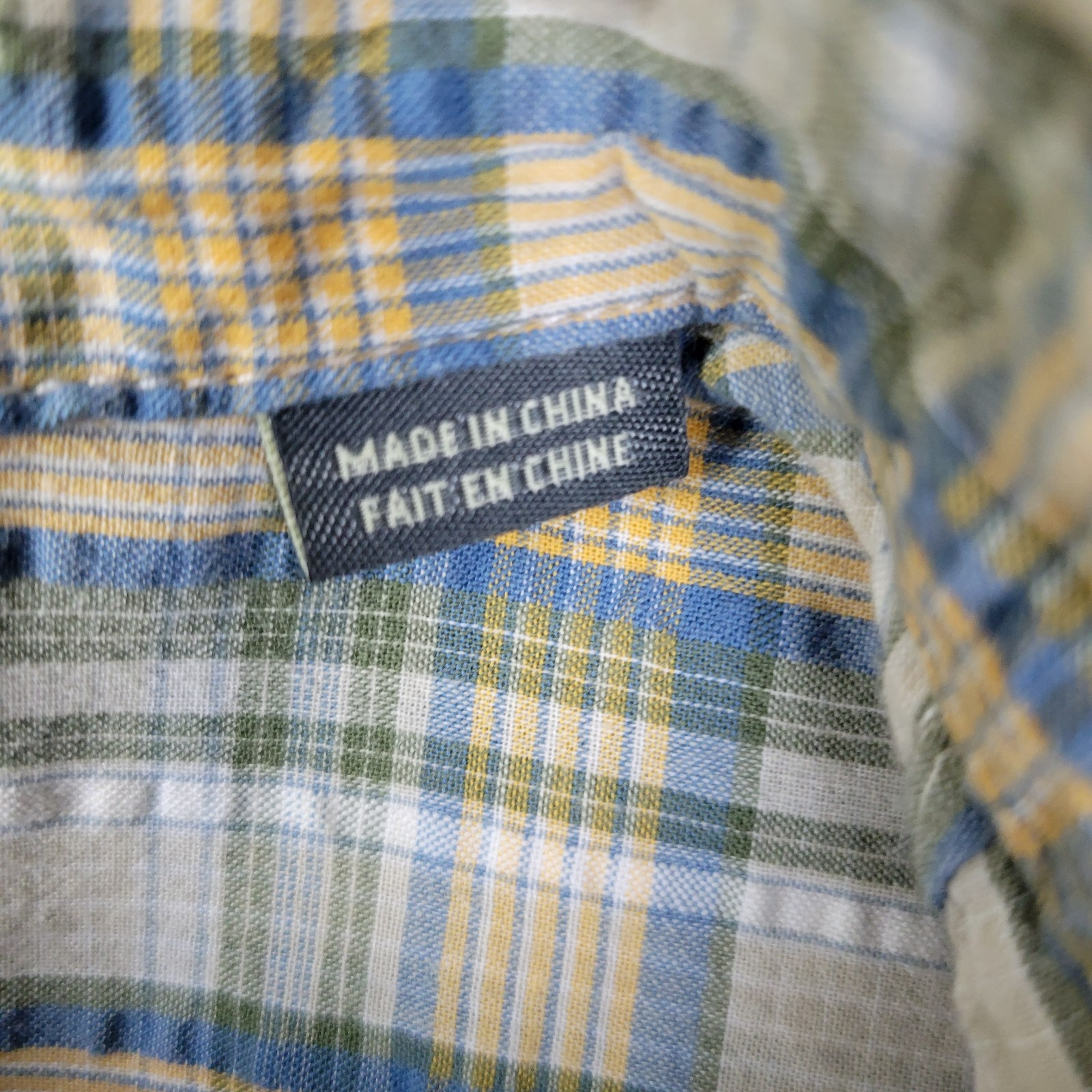 Royal Robbins Short-sleeve Blue, Yellow, Beige Plaid Button-up Shirt Mens LG