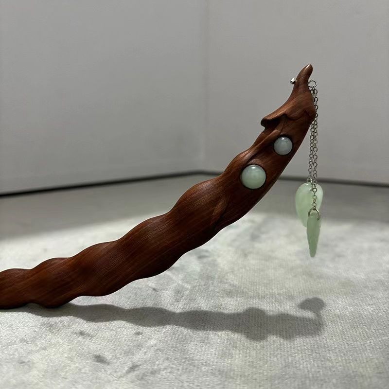 Vintage Red Sandalwood Hairpin Simple Chinese Style Hair Stick Accessories