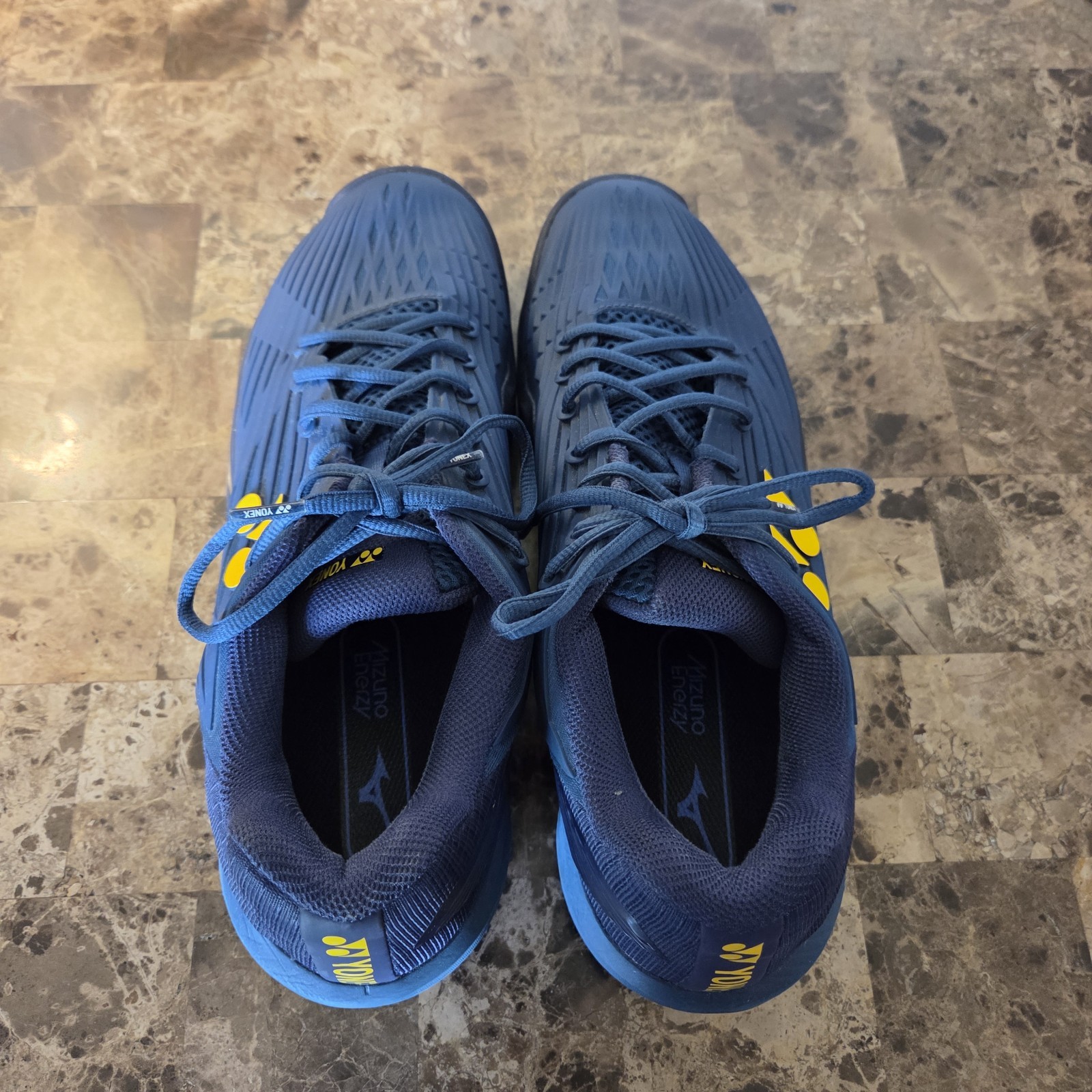 Yonex Eclipsion 5 Tennis Shoes Men Size 10.5 Deep Blue/Yellow active athletic