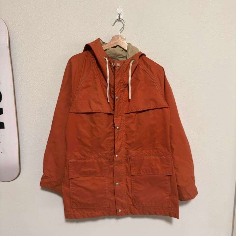 Vintage REI Gore Tex Shell Jacket Rain Weather Outdoors Orange 70s Size medium