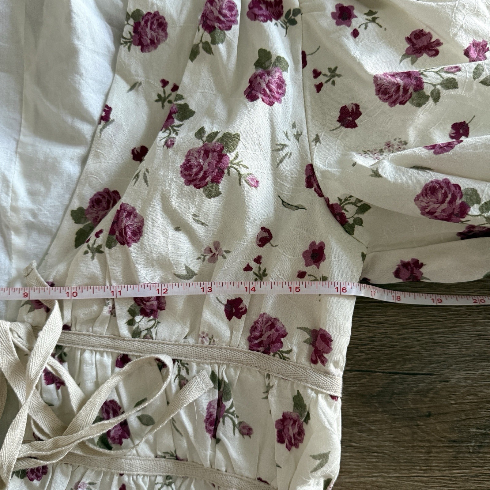 Aureum Women’s Floral Top Milkmaid Fairy Cottagecore SZ M Bohemian Peasant