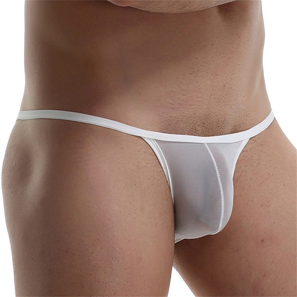Comfortable Men’s Nylon Ice Silk Low rise Bikini Panties Briefs Underwear