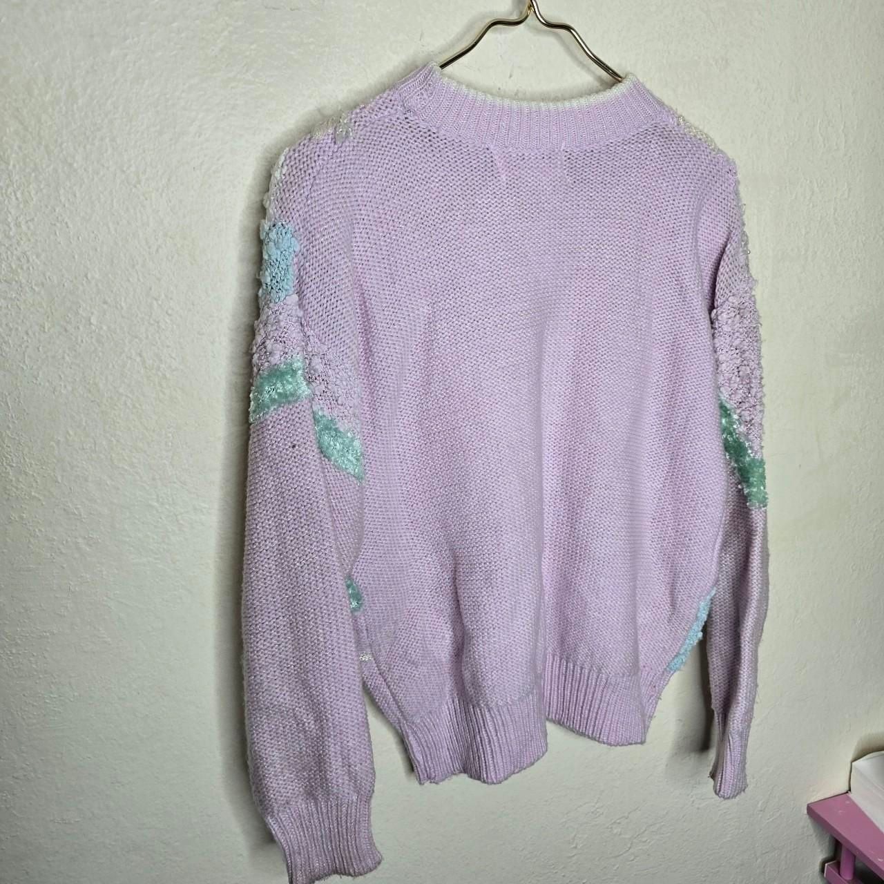 Jaclyn Smith Vintage Pastel Mixed Media Pearl Knit Sweater