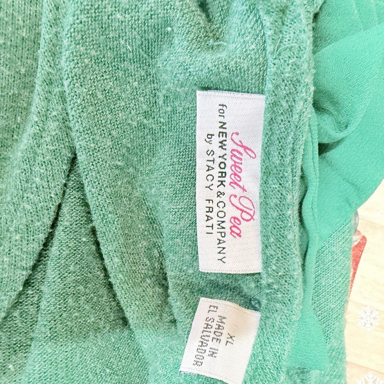 Sweet Pea By Stacy Frati Open Bow Back Blouse XL Feminine Green Pretty