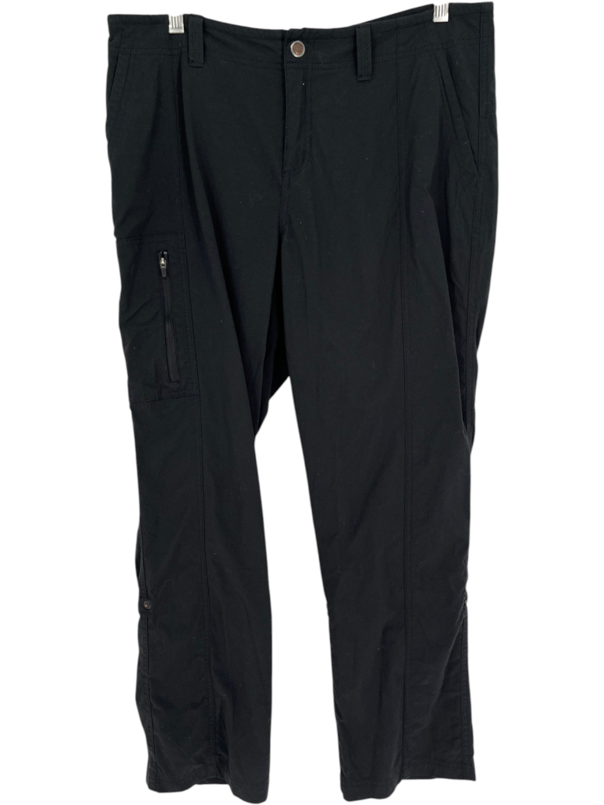 Royal Robbins Pants Women’s Size 12 Short Discovery III Black Hiking Roll Up Car