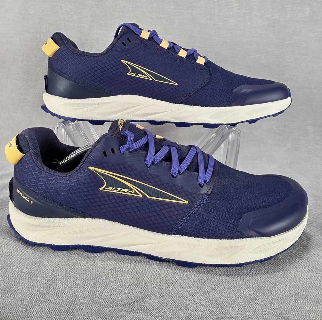 Altra Superior 6 Trail Running Shoes Womens Size 9 Blue Yellow AL0A82CM252