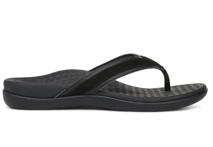 Hot sales! Vionic Tide 2.0 Toe Post Sandal – Black Suede