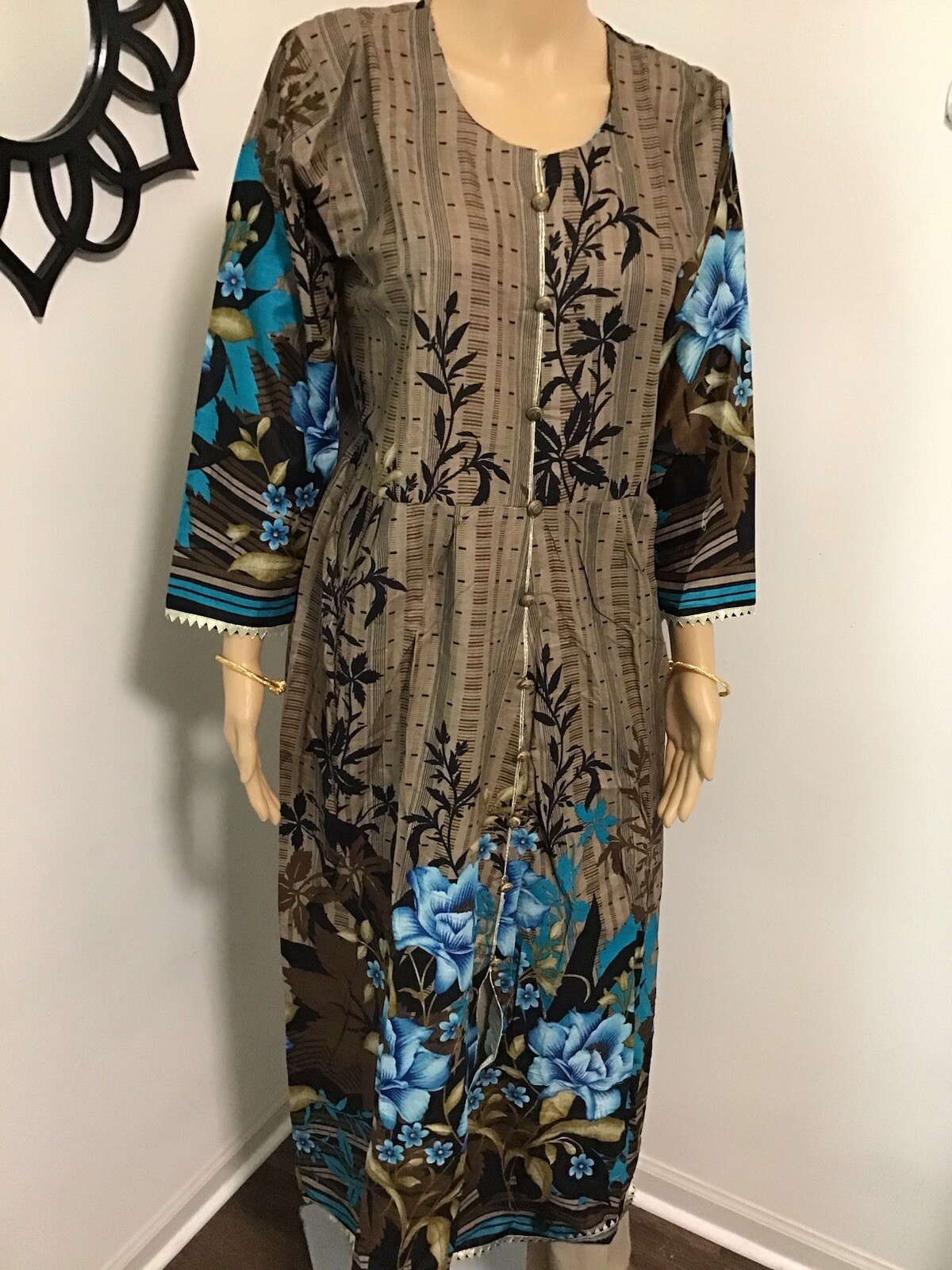Pakistani Indian Trendy Designer Long Kurta Maxi Lawn Cotton Small