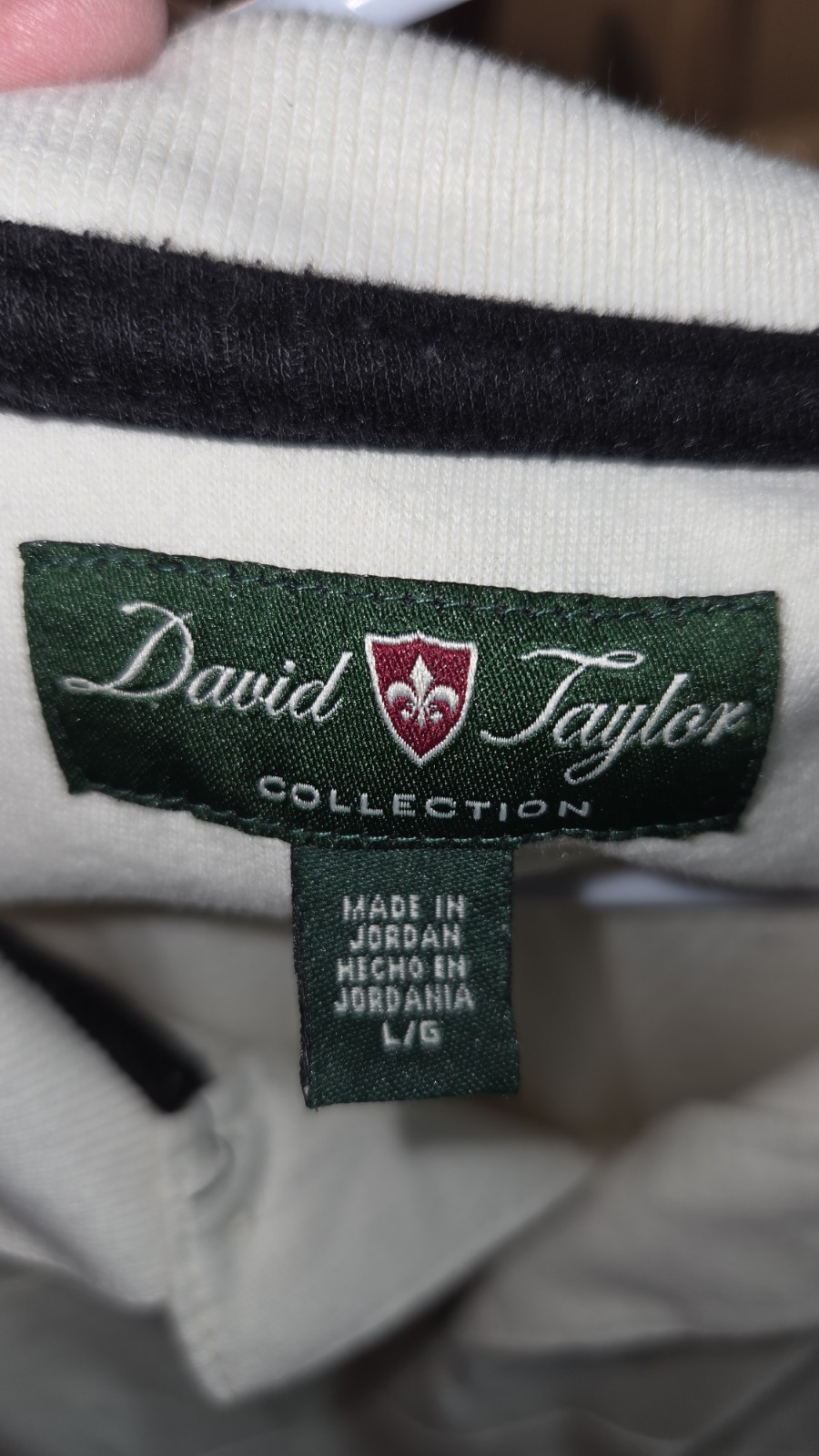 David Taylor Collection Men’s L/G White Solid Short Sleeve Collared Polo Button