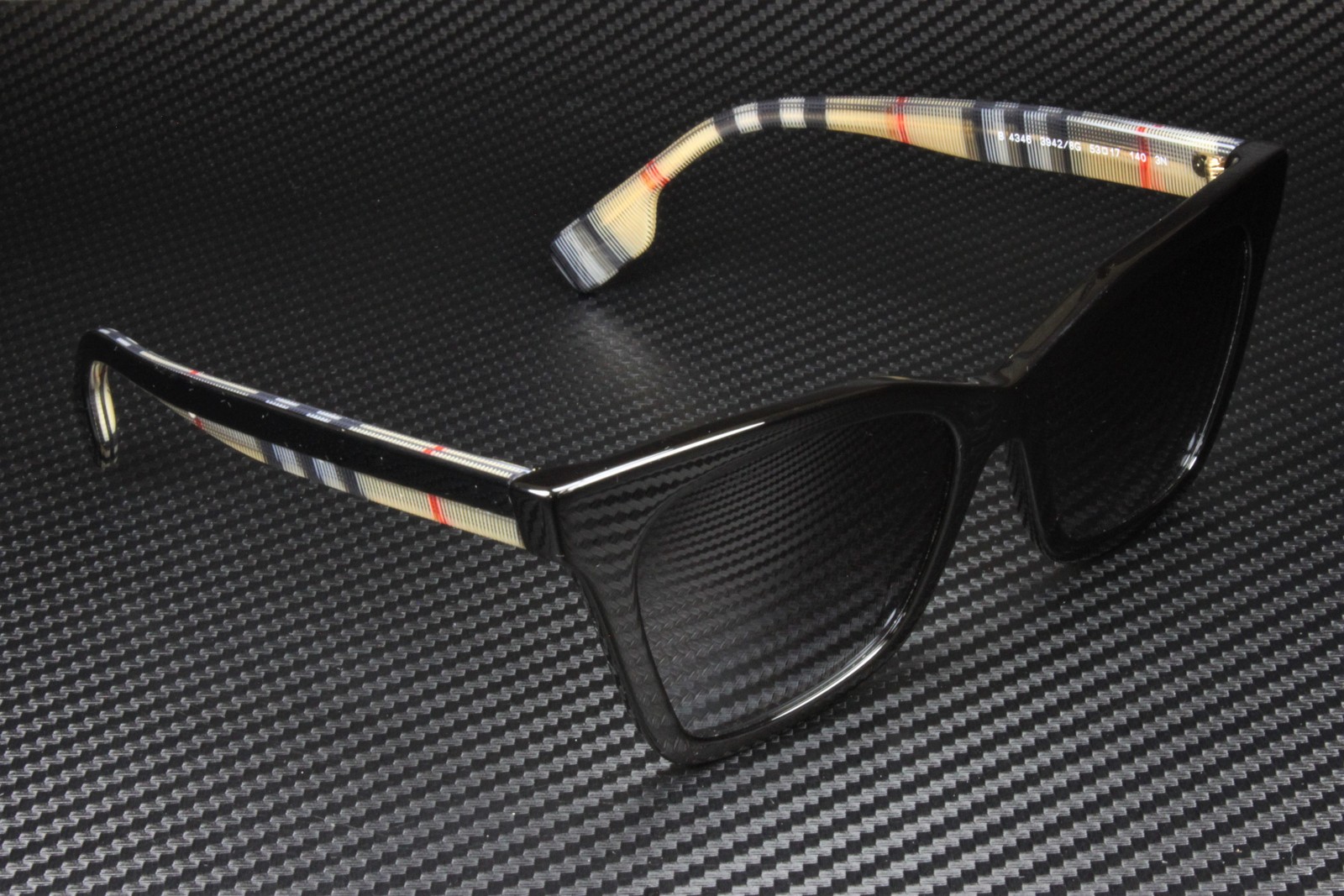BURBERRY Elsa BE4346 39428G Black Lt Grey Grad Dk Blue 53 mm Women’s Sunglasses